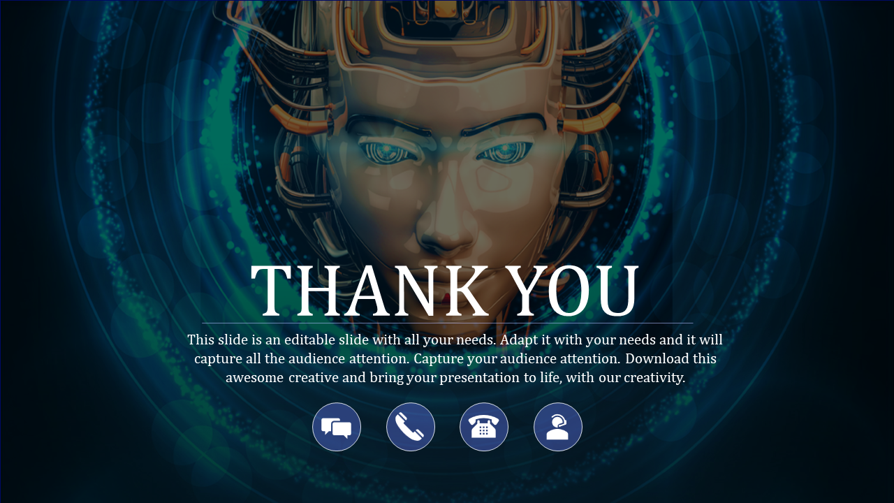 Attractive AI Thank You PowerPoint PPT Template Slides